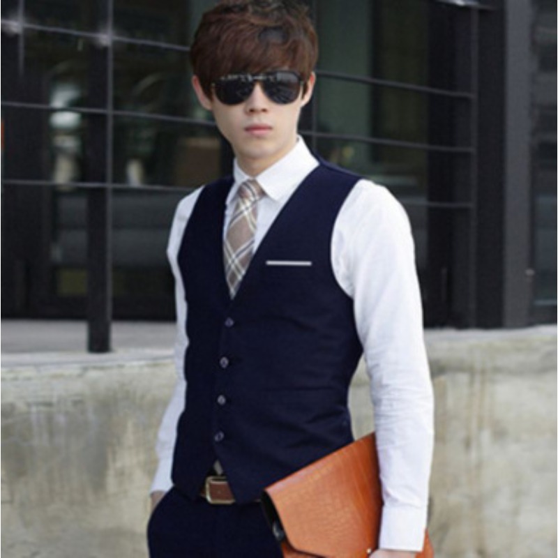 Men'S Formal Wear Waistcoat - Men British Slim Fit Suit Vest