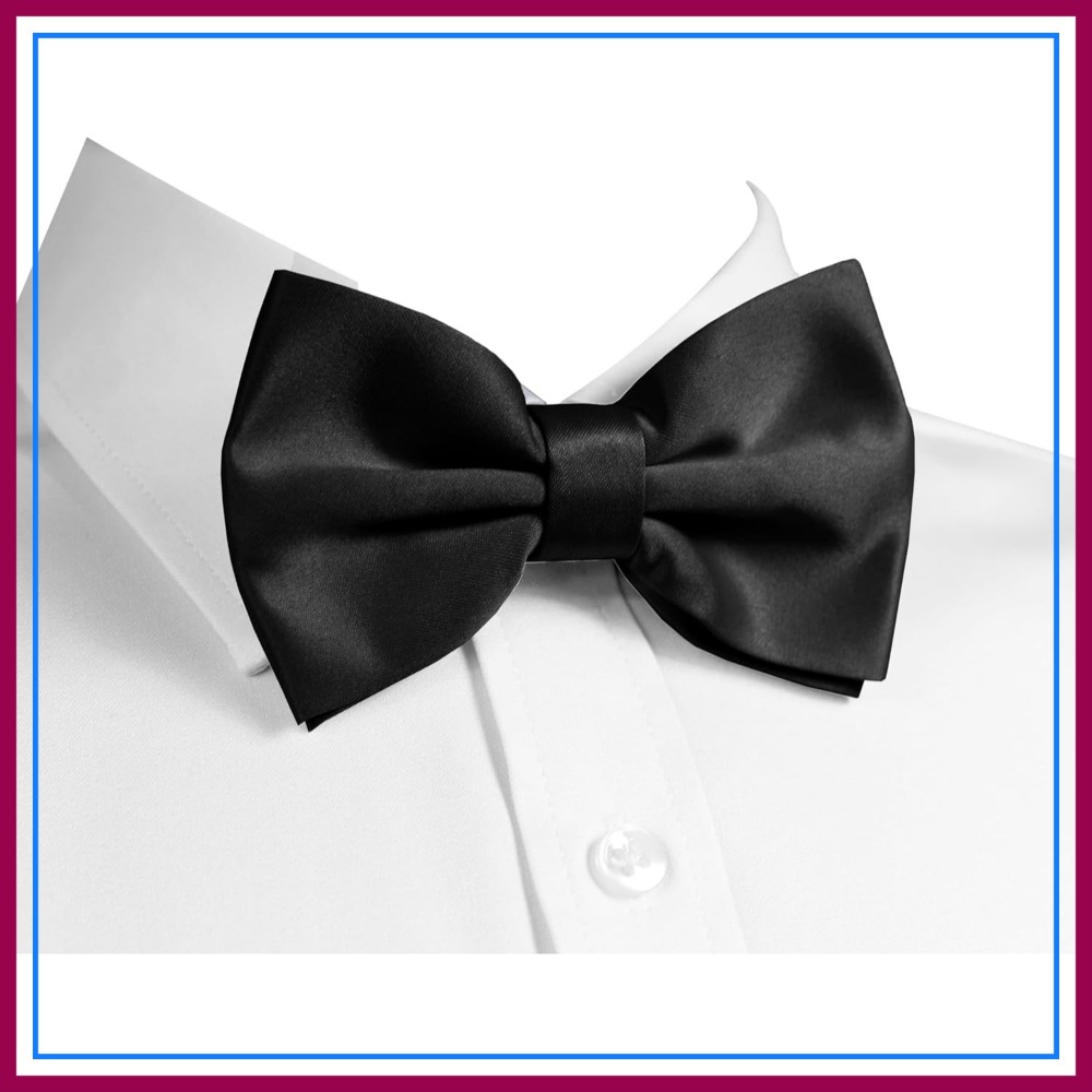 Men'S Formal Wear Ties - Men's Solid Pretied Bowties for Formal