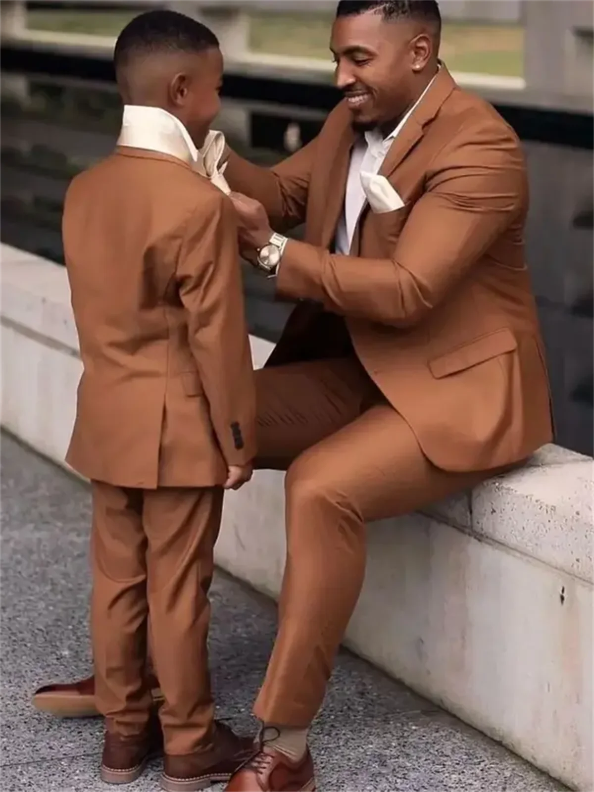 Men Formal Wear Wedding - 2 Pieces Dark Brown Men Suits