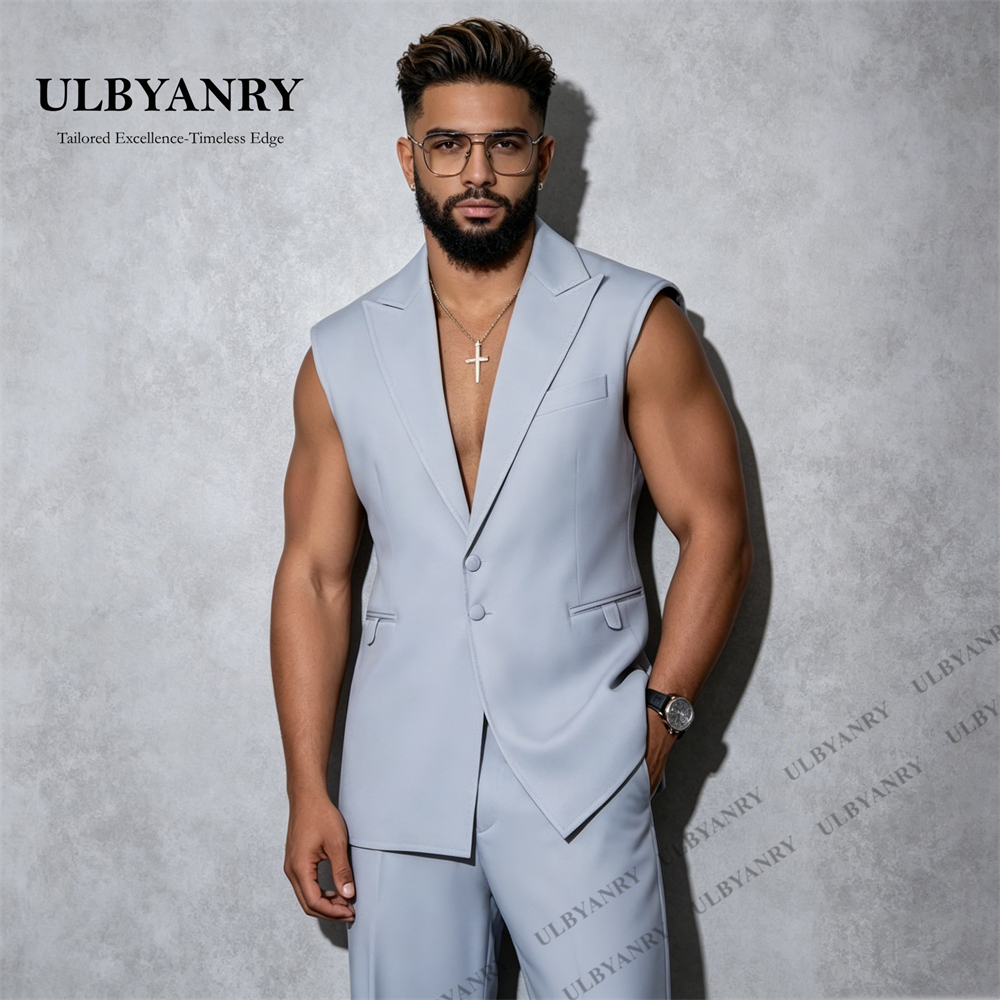 Men'S Formal Wear Waistcoat - ULBYANRY Summer Waistcoat Pants Set, Single