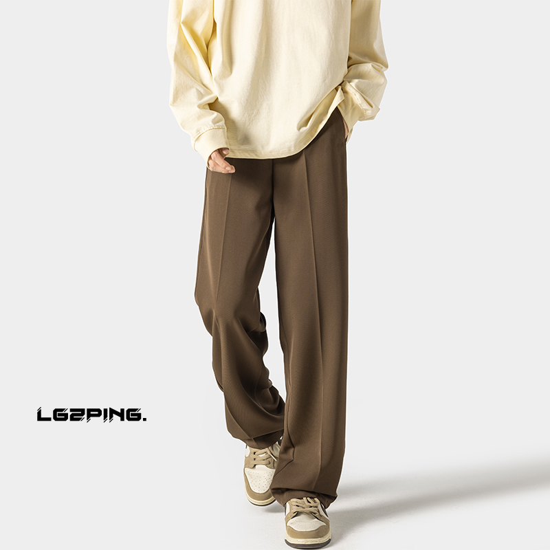 Men'S Formal Wear Accessories - Brown Black Suit Pants Men Fashion