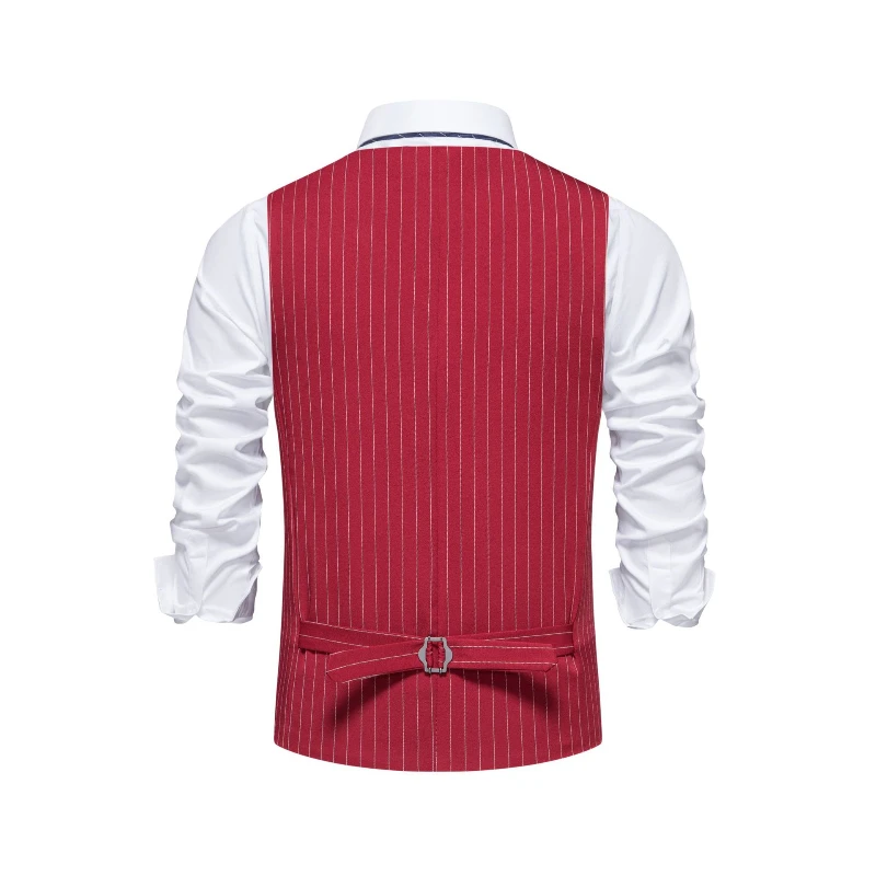 2026 New Red Striped Suit Vest - Men'S Formal Wear Waistcoat 리뷰 및 가격
