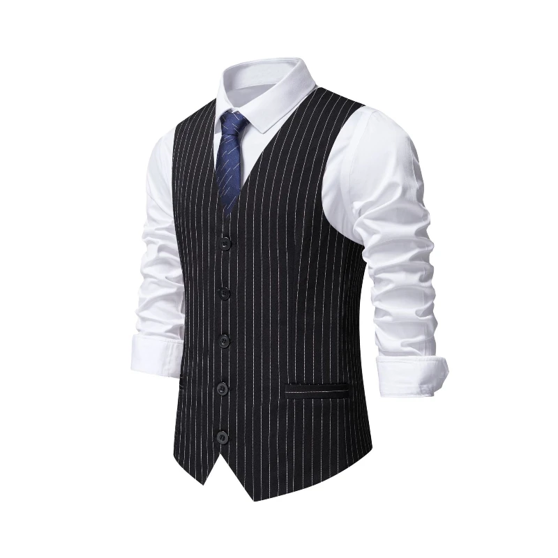 2026 New Red Striped Suit Vest - Men'S Formal Wear Waistcoat 리뷰 및 가격