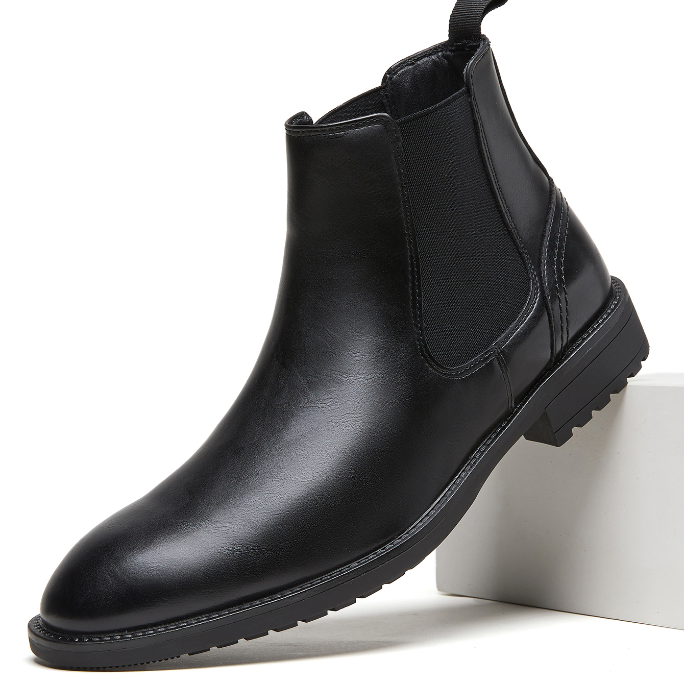 Men Leather Chelsea Boots Slip - Men'S Style Formal Wear 리뷰 및 가격