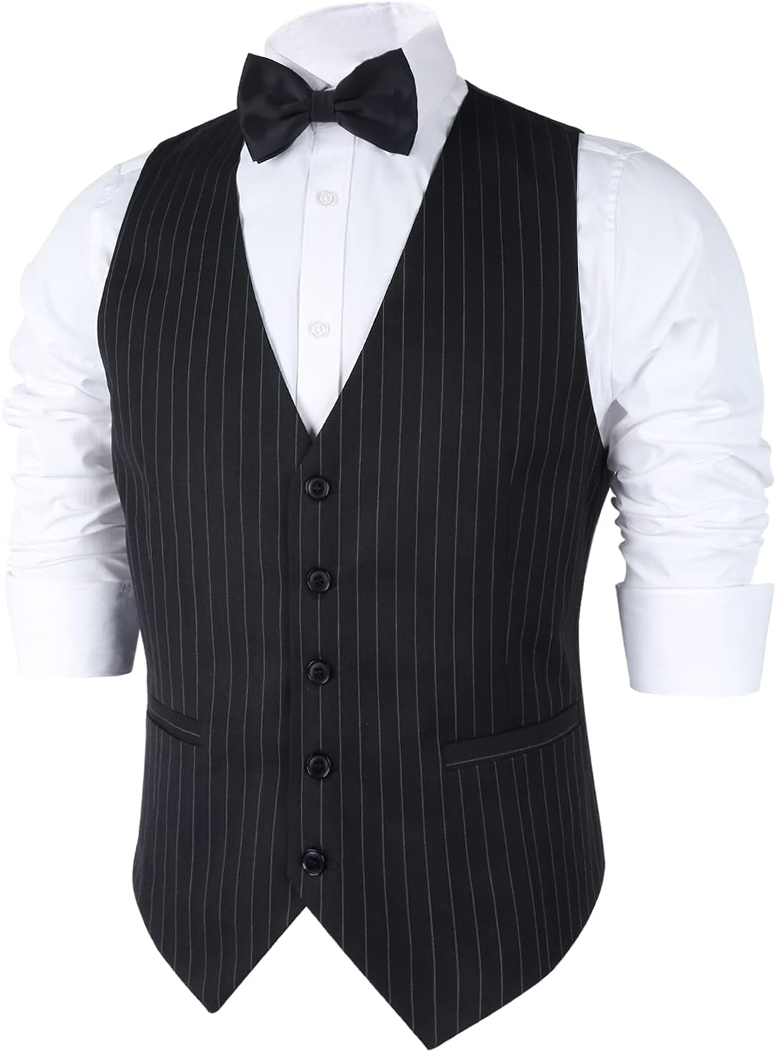 Mens Pinstripe Business Suit V - Men Formal Wear Wedding 리뷰 및 가격