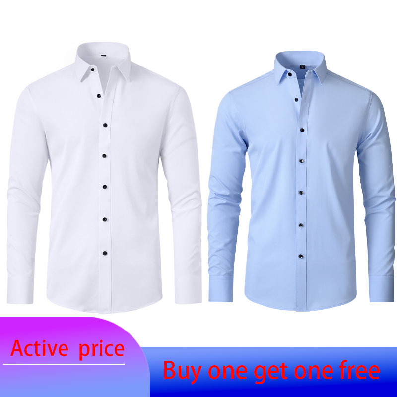 6XL Men's fashion long-sleeved - Men Formal Wear For Summer 리뷰 및 가격