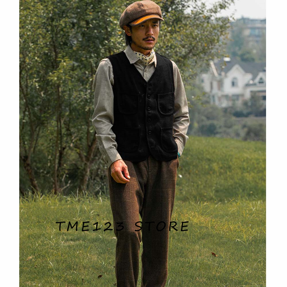 Men's Woolen V-Neck Single Bre - Men'S Formal Wear Waistcoat 리뷰 및 가격