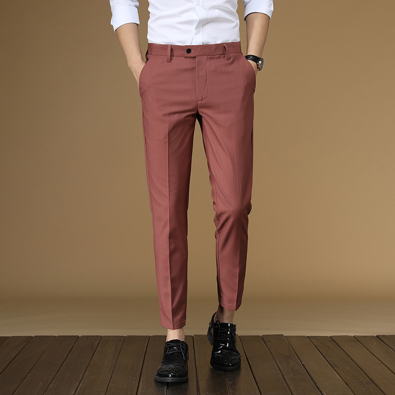 Summer Suit Pants Men Red Blac - Men Formal Wear For Summer 리뷰 및 가격