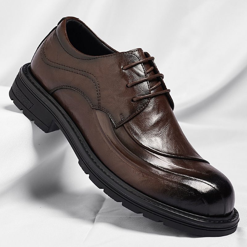 Brown Burnished Genuine Leathe - Men'S Formal Party Wear Shoes 리뷰 및 가격