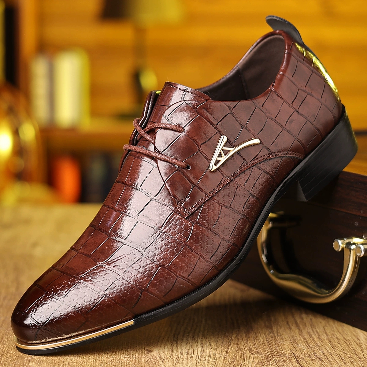 Fashion PU Leather Shoes Men B - Men'S Formal Wear Accessories 리뷰 및 가격