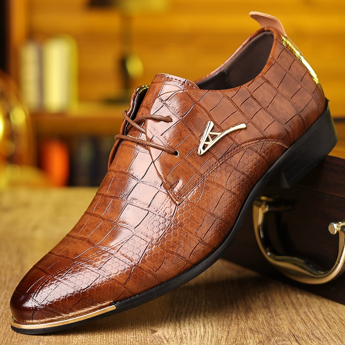Fashion PU Leather Shoes Men B - Men'S Formal Wear Accessories 리뷰 및 가격