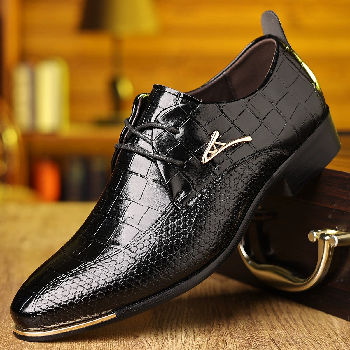 Fashion PU Leather Shoes Men B - Men'S Formal Wear Accessories 리뷰 및 가격