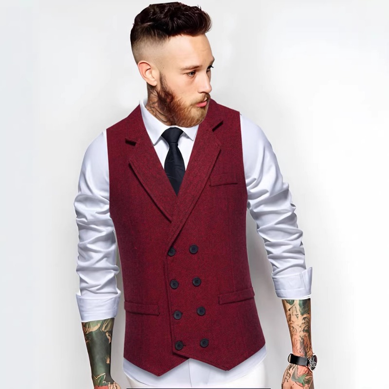 Men's Herringbone Tweed Double - Men'S Formal Wear Waistcoat 리뷰 및 가격