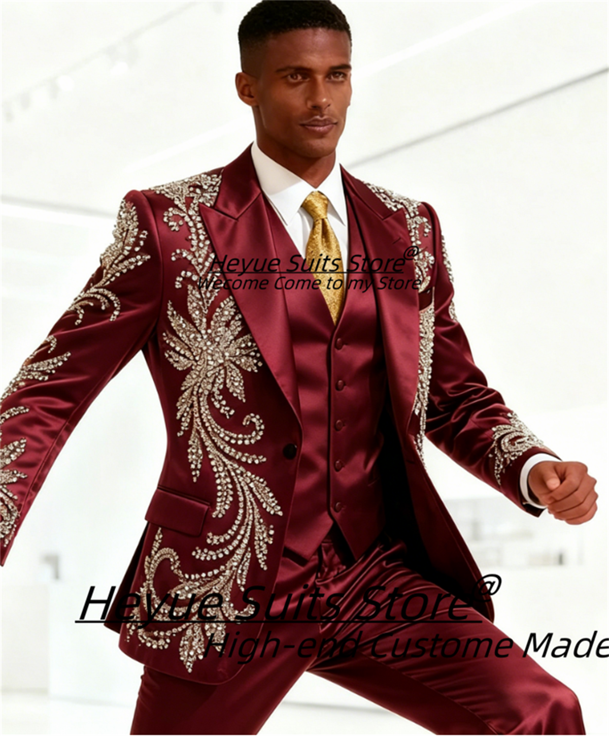 High End Customized Men Suit L - Men Formal Wear Wedding 리뷰 및 가격
