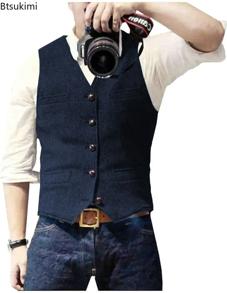 2026 Men's Vintage V Neck Suit - Men'S Formal Wear Waistcoat 리뷰 및 가격