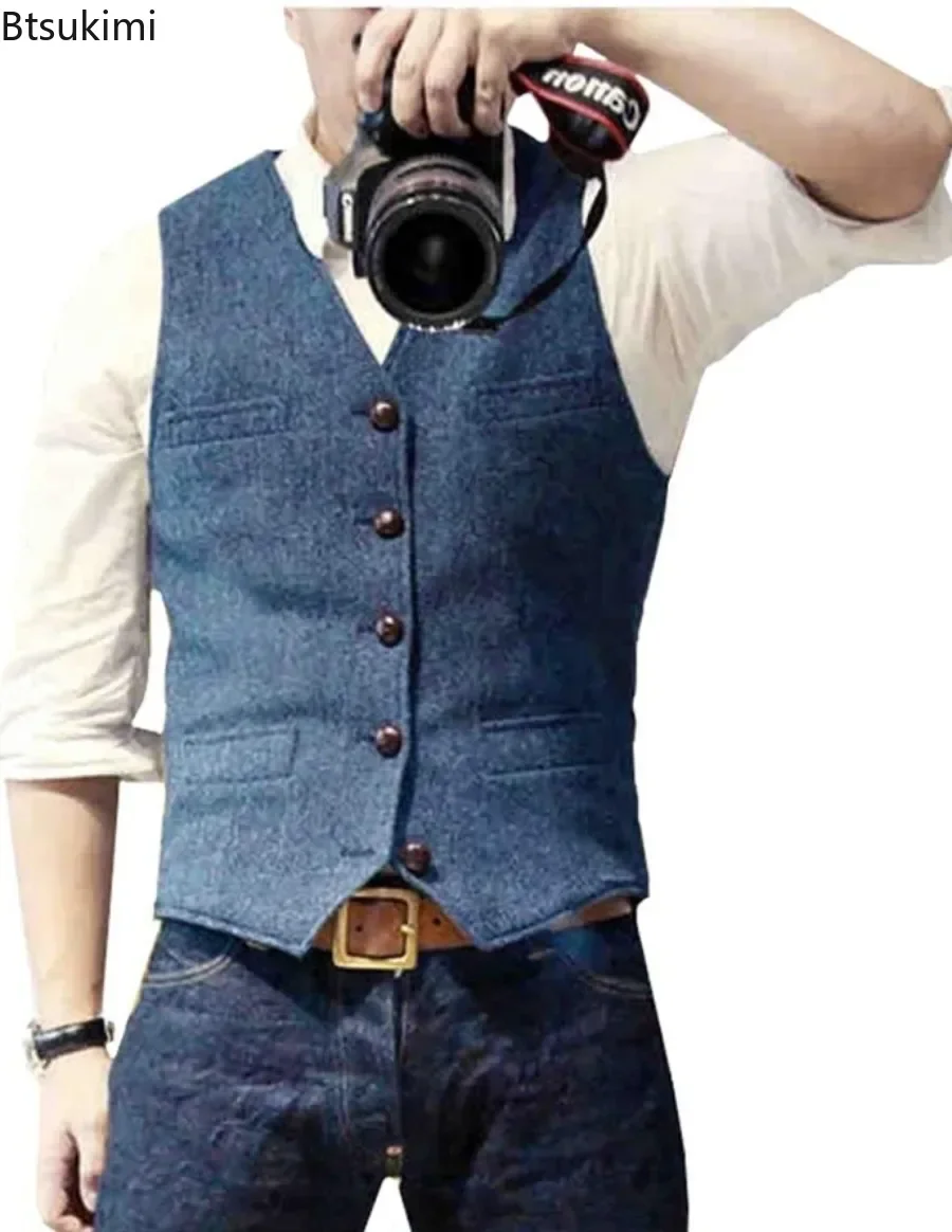 2026 Men's Vintage V Neck Suit - Men'S Formal Wear Waistcoat 리뷰 및 가격