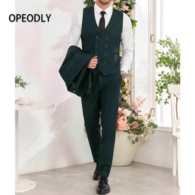 OPEODLY Men 3 Piece Suit Slim  - Men Formal Wear For Dinner 리뷰 및 가격