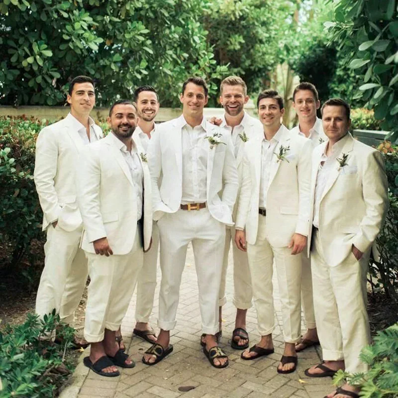 Linen Wedding Tuxedo For Men S - Men Formal Wear For Summer 리뷰 및 가격