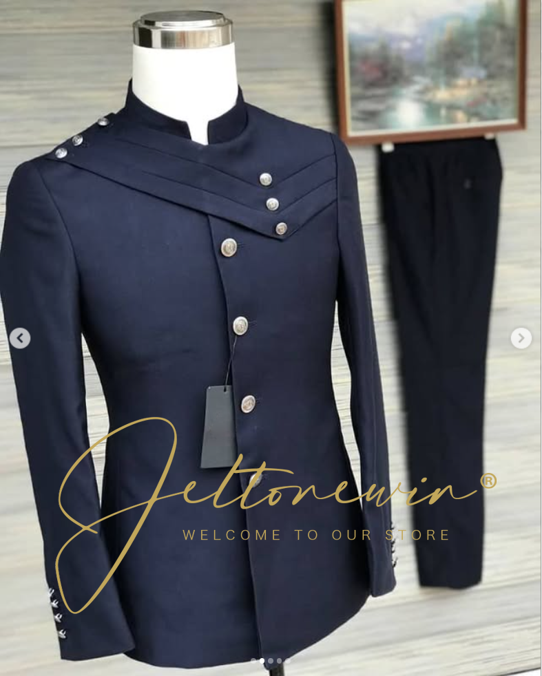 Men's Navy Blue Suit Set with  - Men'S Style Formal Wear 리뷰 및 가격