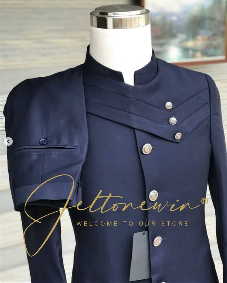 Men's Navy Blue Suit Set with  - Men'S Style Formal Wear 리뷰 및 가격