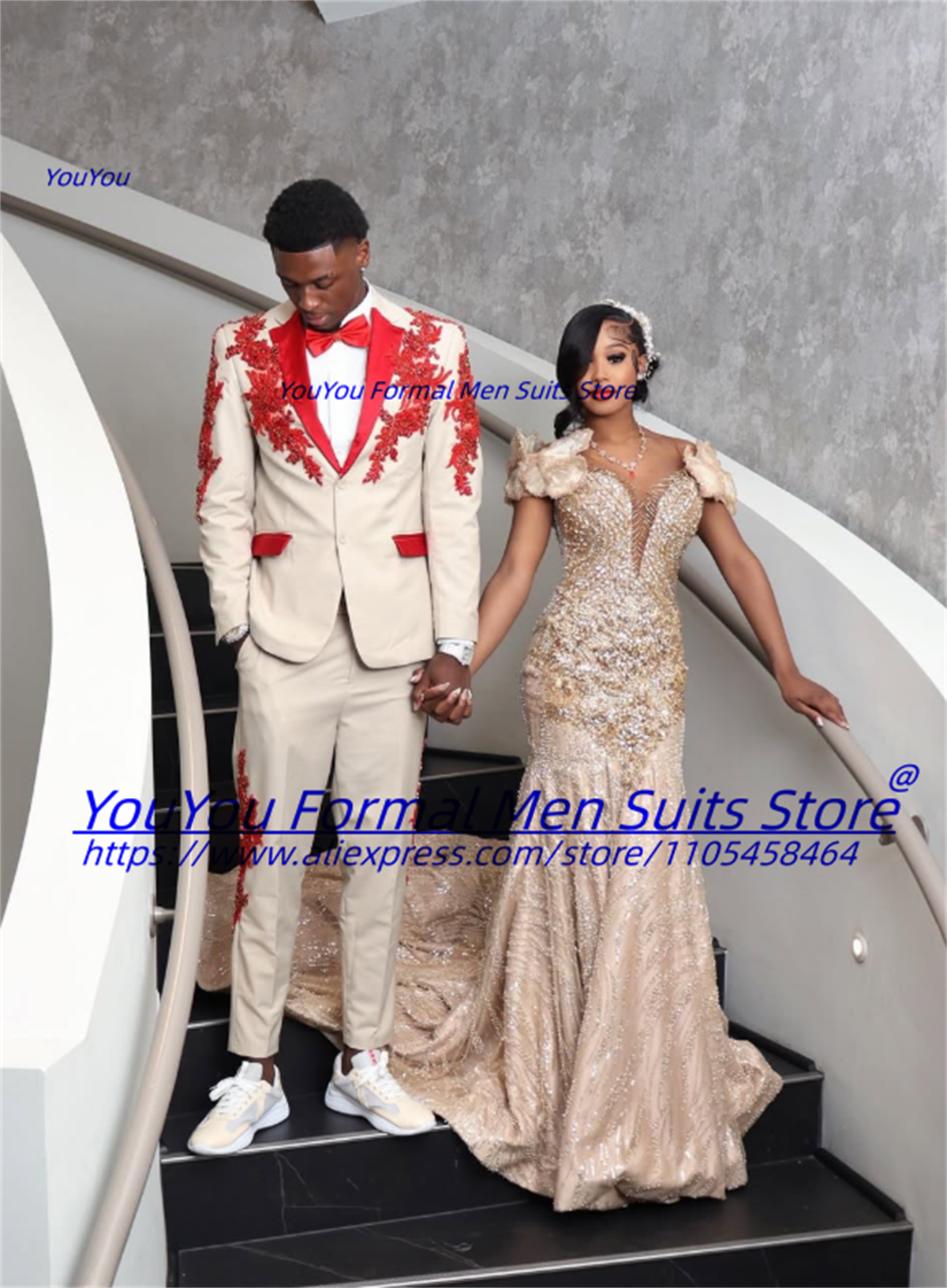 Luxurious Beige Groom Wedding  - Men Formal Wear Wedding 리뷰 및 가격