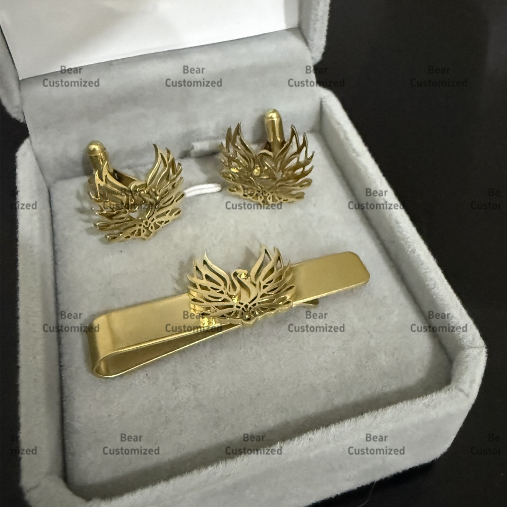 Custom Cufflink Tie Set Bar Pe - Men Formal Wear Wedding 리뷰 및 가격