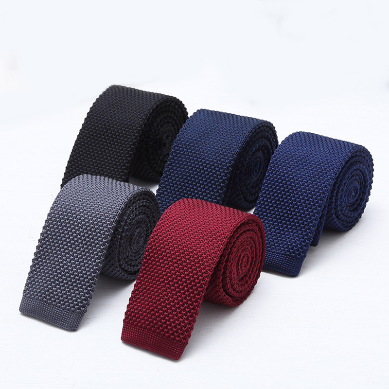 6cm Solid Black White Knitted  - Men'S Formal Wear Ties 리뷰 및 가격