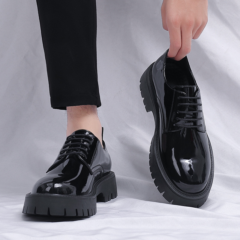 Mens Black Patent Leather Lace - Men Formal Wear All Black 리뷰 및 가격