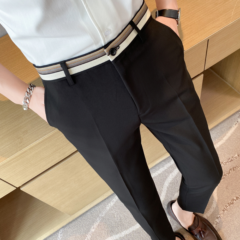 Fashion Waist Stripes Suit Pan - Men'S Formal Wear Accessories 리뷰 및 가격