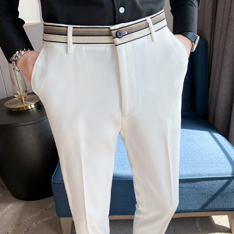 Fashion Waist Stripes Suit Pan - Men'S Formal Wear Accessories 리뷰 및 가격