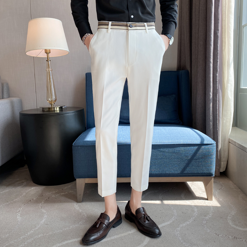 Fashion Waist Stripes Suit Pan - Men'S Formal Wear Accessories 리뷰 및 가격