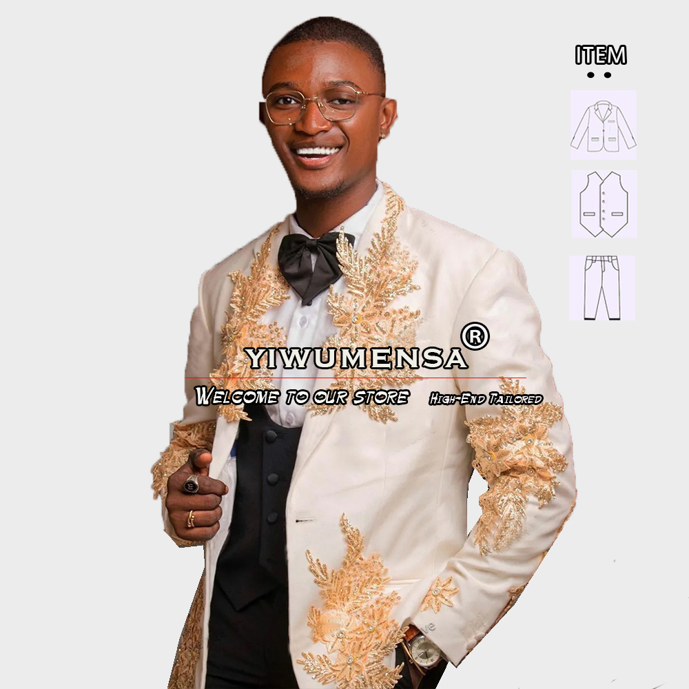 Customized 3 Pieces Suits Men  - Men Formal Wear Wedding 리뷰 및 가격