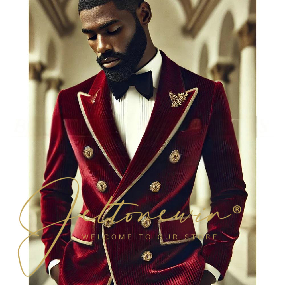Men's Elegant Burgundy Corduro - Men Formal Wear For Dinner 리뷰 및 가격