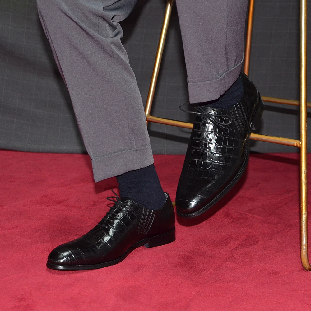Men's Black Crocodile Pattern  - Men'S Formal Party Wear Shoes 리뷰 및 가격